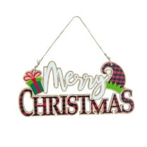 EUDIDV Yuletide Gate Label Christmas Decorations Wooden Letter Hangings Merry Christmas Wooden Sign Hanging Christmas Tree Pendants Christmas Gate Sign Festive Gate Plaque