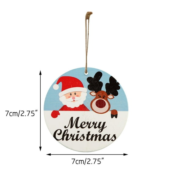 EUDIDV Yuletide Gate Label Christmas Ornaments Christmas Wooden Hanging Card Double-sided Wooden Christmas Tree Decoration Christmas Gate Sign Festive Gate Plaque