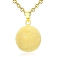 thumbnail image 1 of EUDORA Harmony Bola Chime Ball Necklace for Pregnancy mom-to-be, Elegant Nail-Sand Finished Maternity Bell Gifts for Mother Wife Daughter, llamador de Angeles, 30 & 45 inch Chain - Gold, 1 of 9