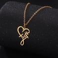 thumbnail image 1 of EUEAVAN Gold Love Letter Pendant Necklace Stainless Steel Jewelry, 1 of 7