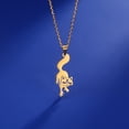 thumbnail image 1 of EUEAVAN Gold Raccoon Pendant Necklace Stainless Steel Jewelry, 1 of 6