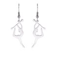 thumbnail image 1 of EUEAVAN Silver Gymnast Pendant Earrings Sports Jewelry, 1 of 4