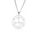thumbnail image 1 of EUEAVAN Stainless Steel Demon Seal Necklace Sigil of Lilith Solomon Magic Pendant Jewery Silver, 1 of 6