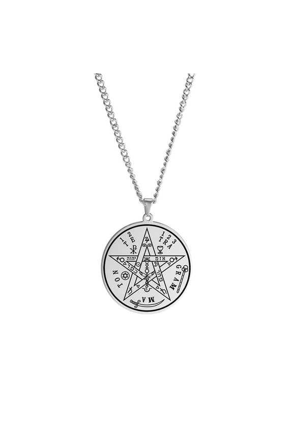Talisman Tetragrammaton Pentagram of Solomon Supernatural Amulet Wiccan Necklace