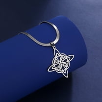 EUEAVAN Trend Witch Knot Snake Chain Necklace For Women Witchcraft Stainless Steel Choker Necklaces Vintage Amulet Jewelry Gift