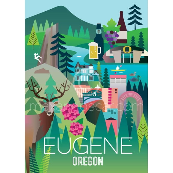 EUGENE, OREGON PRINT