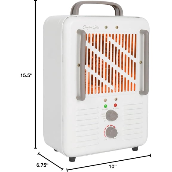 EUH341 Milkhouse Style Electric  5,200 Btu, White
