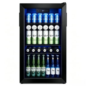 EUHOMY 3.2 Cu.ft Beverage Refrigerator: Your Ultimate 125 Can Cooler for Effortless Entertainment, Black