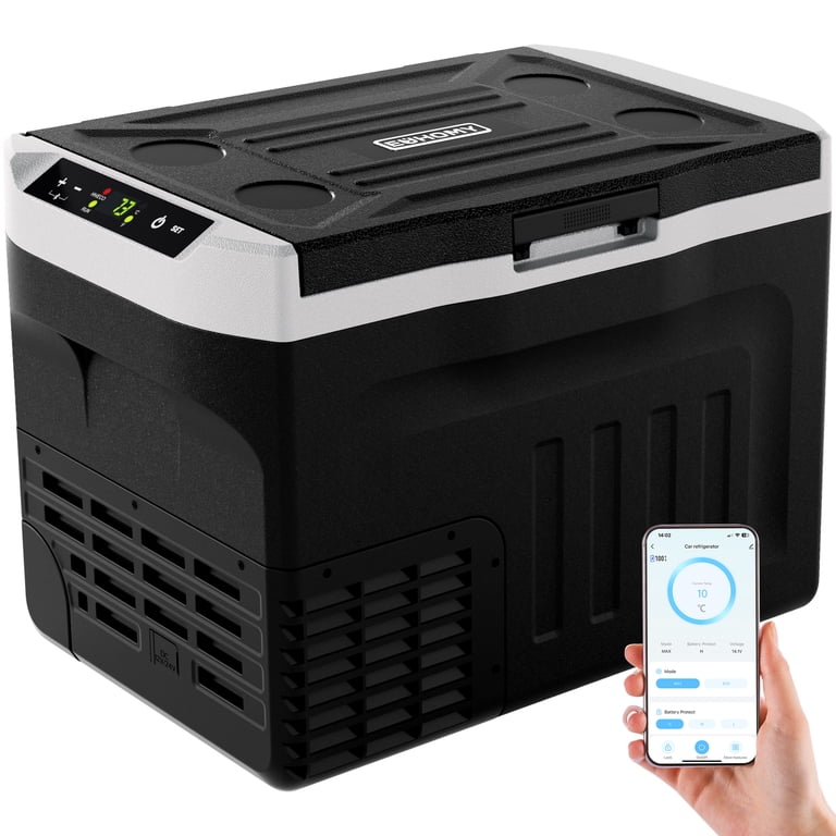 EUHOMY 12V RV Refrigerator 32QT with APP & Panel Control, Portable EUHOMY 12V RV Refrigerator 32QT with APP & Panel Control, Portable