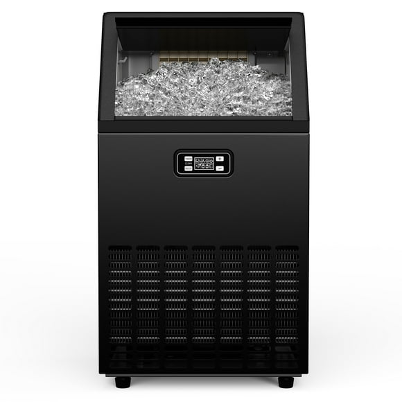 EUHOMY 150lbs Commercial Ice Maker, Cube Ice Machine with Auto Clean, Timer, Adjustable Size, Black