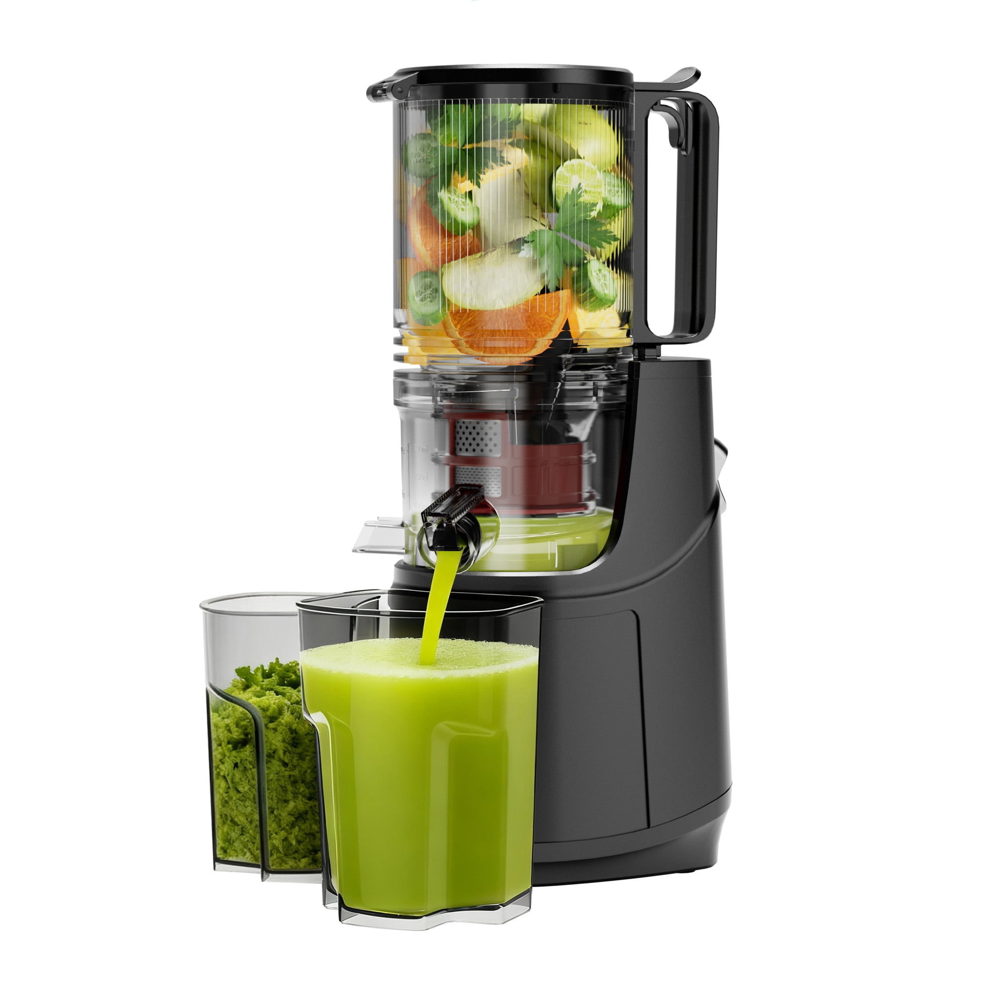 EUHOMY Cold Press Juicer, Juice maker with 5.1" Extra Large Feed Chute, 150W Slow Masticating Machines for Fruits and Vegetables - Walmart.com