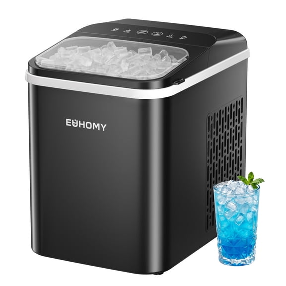 EUHOMY Countertop Nugget Ice Maker, Chewable Ice Machine Produces 33 lbs Daily, Fast & Compact, Home, Kitchen, Office & Bar