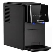 EUHOMY Countertop Nugget Ice Maker, Chewable Pebble Ice in 7Mins, 40 lbs/Day, One-Touch Dispensing, Self-Cleaning, Quite, Portable for Kitchen Office, Black