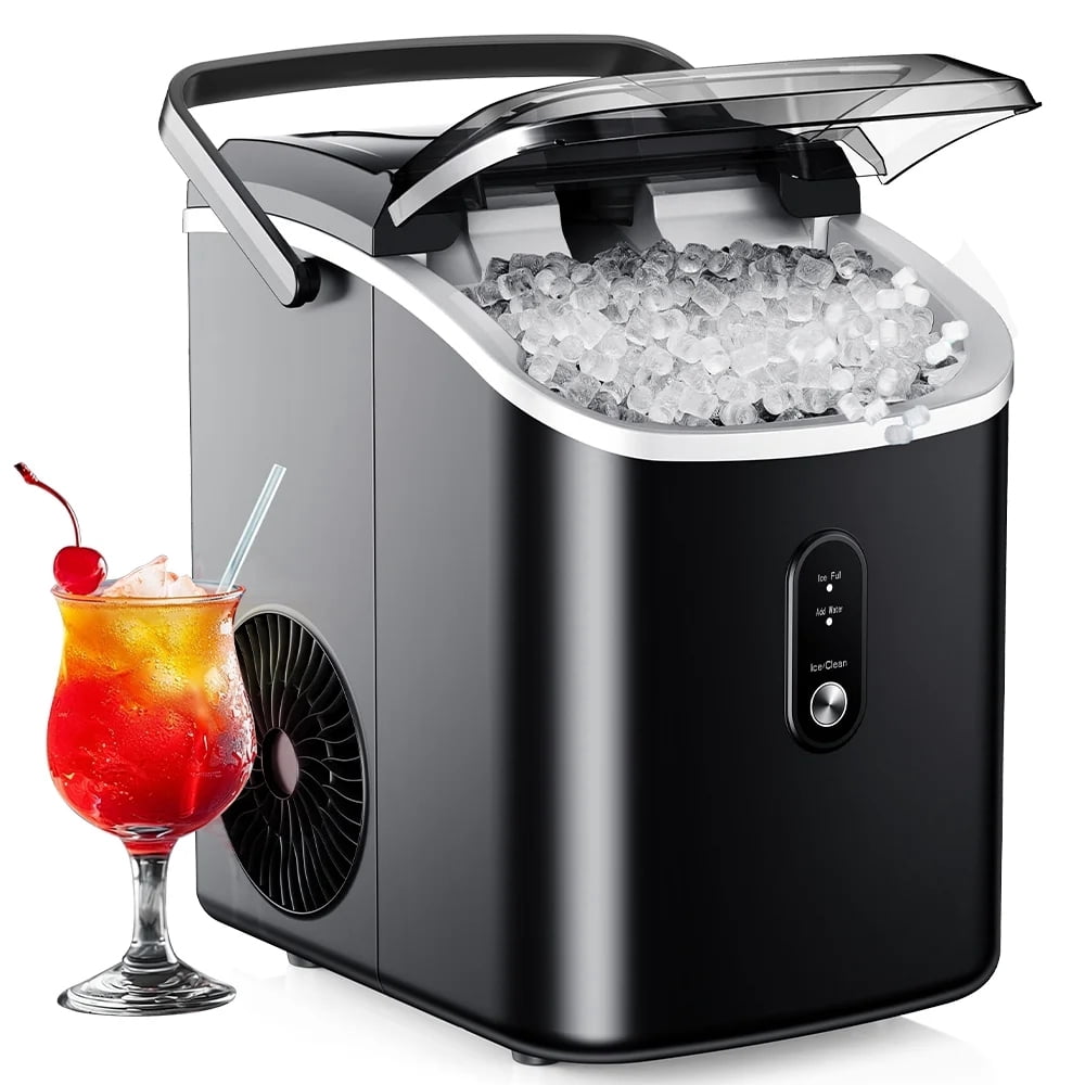 EUHOMY Nugget Ice Maker, 34.5 lbs per day, Countertop with Handle