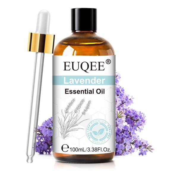 EUQEE 3.38 Fl Oz Lavender Essential Oil,Pure Aromatherapy Oil for Diffuser,Candle and Soap Making,Perfume,Humidifier