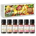 thumbnail image 1 of EUQEE 6PCS Premium Grade Fruit Fragrance Oils Gift Set for So Sweet - Strawberry, Cherry, Litchi, Apple, Mango, Peach - Scented Oils for Aromatherapy Diffuser, Candle Making, DIY, 1 of 11