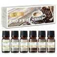 thumbnail image 1 of EUQEE 6pcs x 10ml Premium Fragrance Essential Oils Set - Coffee, Coffee Cake, Chocolate, Coconut Cream, Coconut & Vanilla, Black Opium, 1 of 7