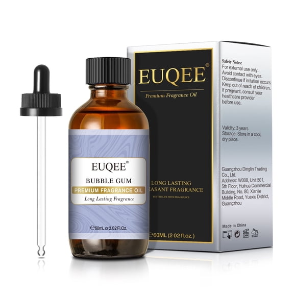 EUQEE Bubble Gum Essential Oils 60ml Fragrance Oil for Candle Making, Freshie Scents, Soap Making Supplies, Diffuser Oil Scents