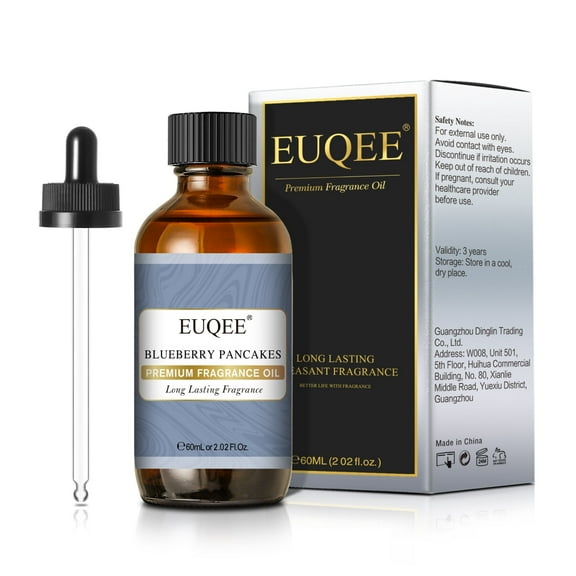 EUQEE Fragrance Oil for Diffusers, Candle and Soap Making, DIY, Blueberry Pancakes Scented, 2 fl oz