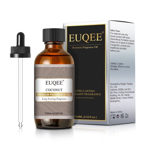 EUQEE Coconut Fragrance Oil for Candle Making,Diffuser Oil for Home,Air Purifier and DIY Soap Making,2 FL Oz