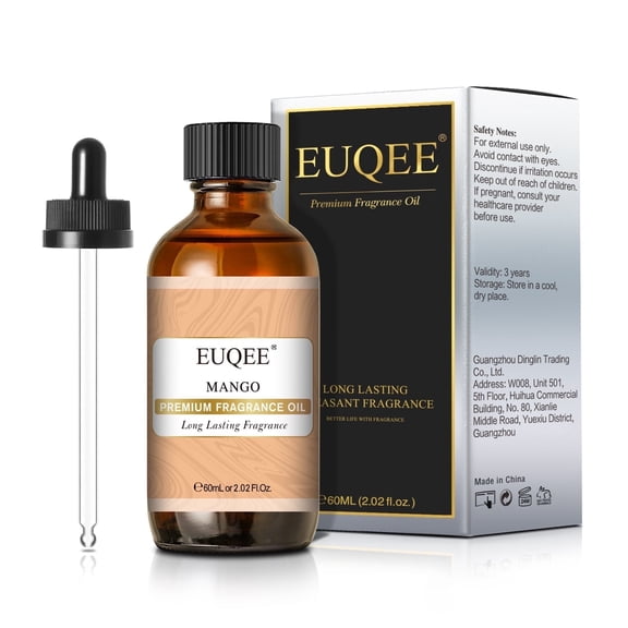 EUQEE 60ML Mango Fragrance Oil for Candle Making,Skincare,Aromatherapy Essential Oil for Diffuser for Home,DIY,Soap Making