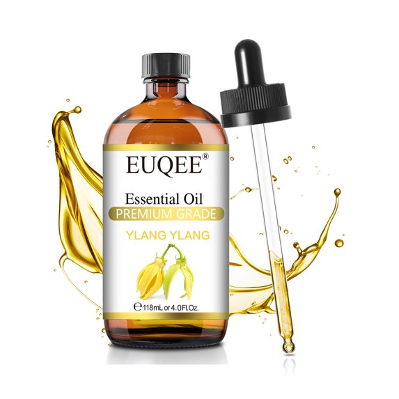 EUQEE Ylang Ylang Essential Oil, 100% Pure Natural for Diffusers, Skin, Aromatherapy, Soap Making, 118ml