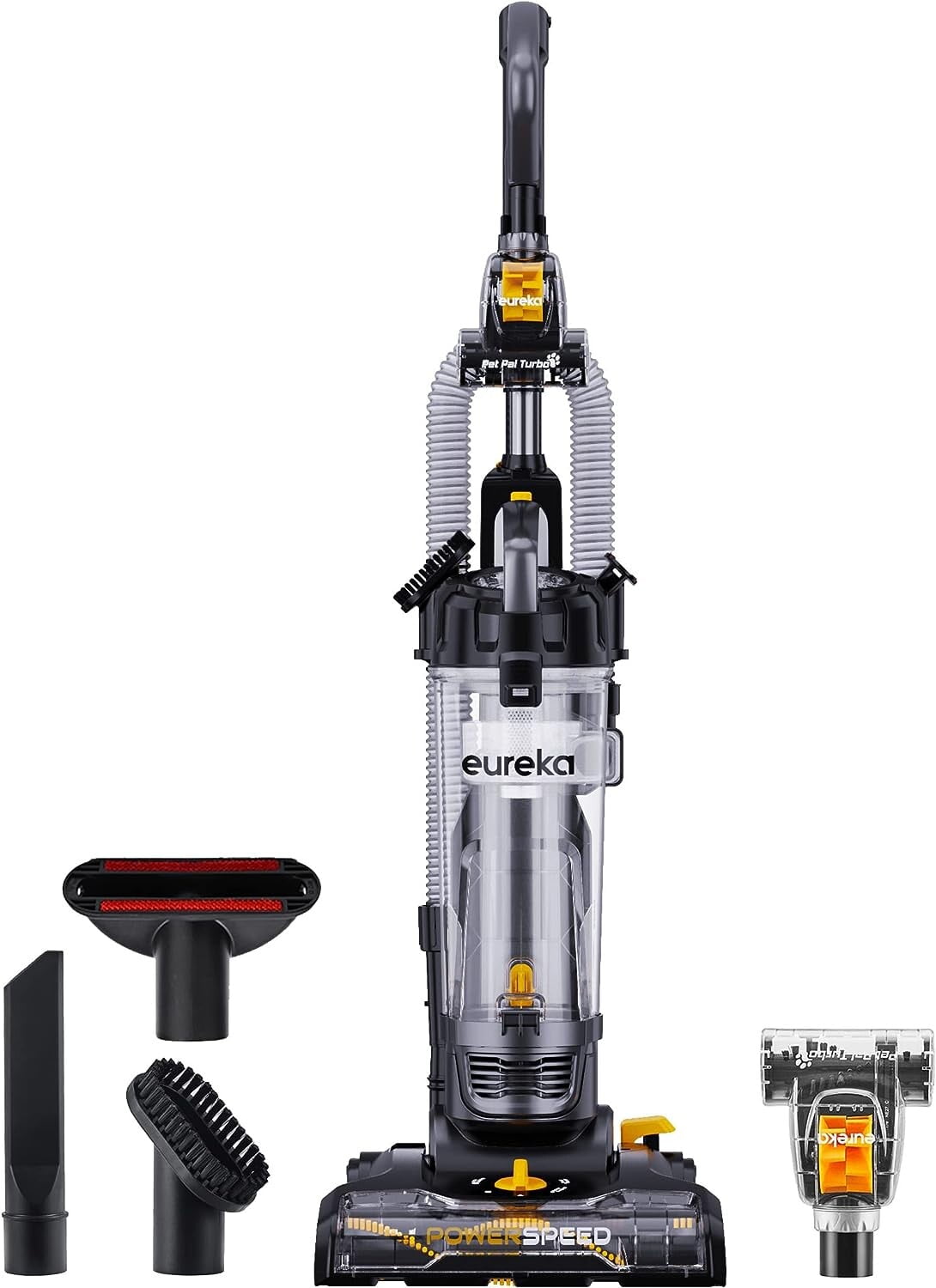 Eureka PowerSpeed Lightweight Powerful Upright Vacuum Cleaner for Carpet and Hard Floor, Pet Turbo, Black Eureka PowerSpeed Lightweight Powerful Upright Vacuum Cleaner for Carpet and Hard Floor, Pet Turbo, Black