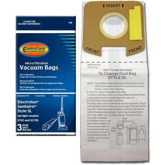 EUREKA Style SL Vacuum Cleaner Bags, Item Number 61125, 3 Bags in Pack