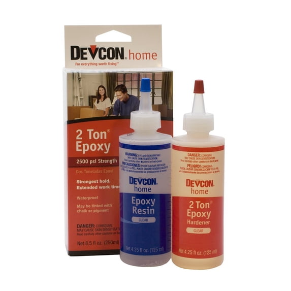 EURO TOOL DEVCON Home Epoxy Adhesive, 4.25 fl oz, 2 Piece