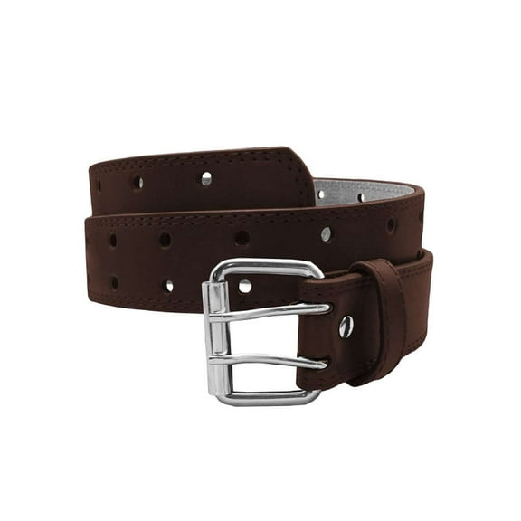 EURO Womens Thick Wide 2 Hole Leather Belt - Fashion Double Row 4XL