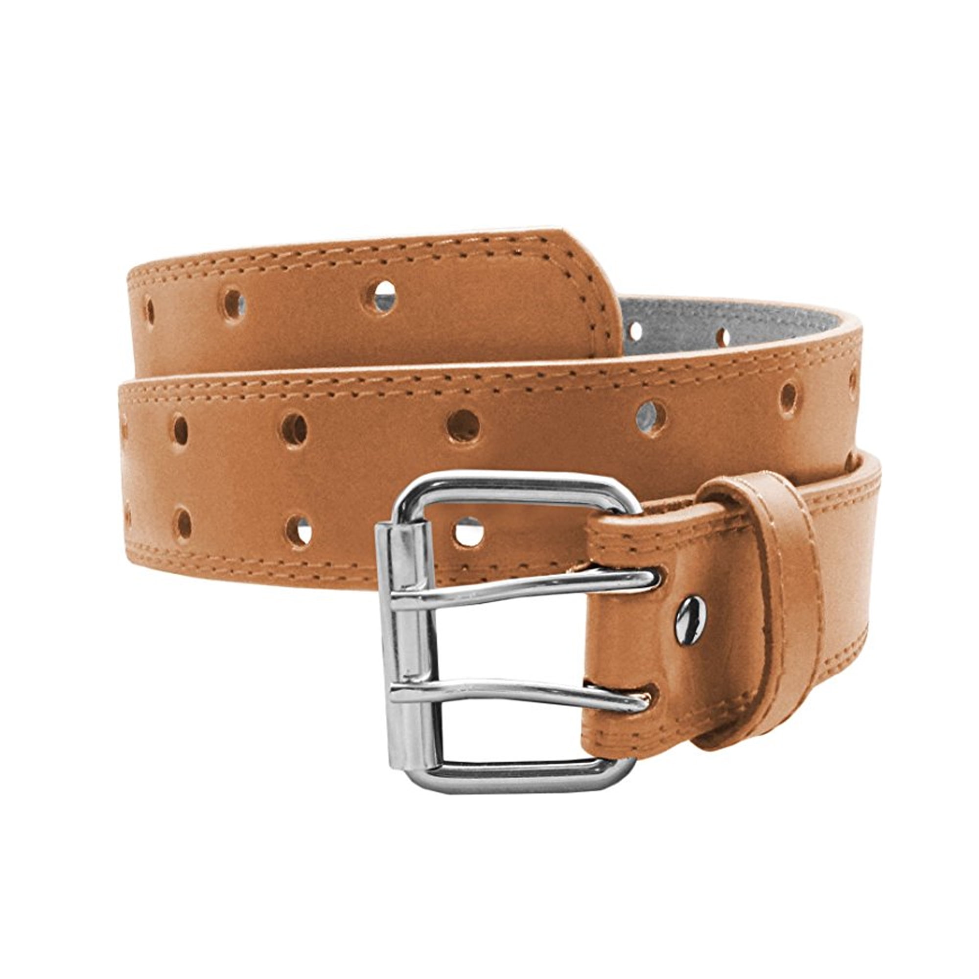 EURO Womens Thick Wide 2 Hole Leather Belt - Fashion Double 