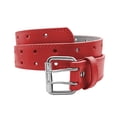 thumbnail image 1 of EURO Womens Thick Wide 2 Hole Leather Belt - Fashion Double Row M, 1 of 2