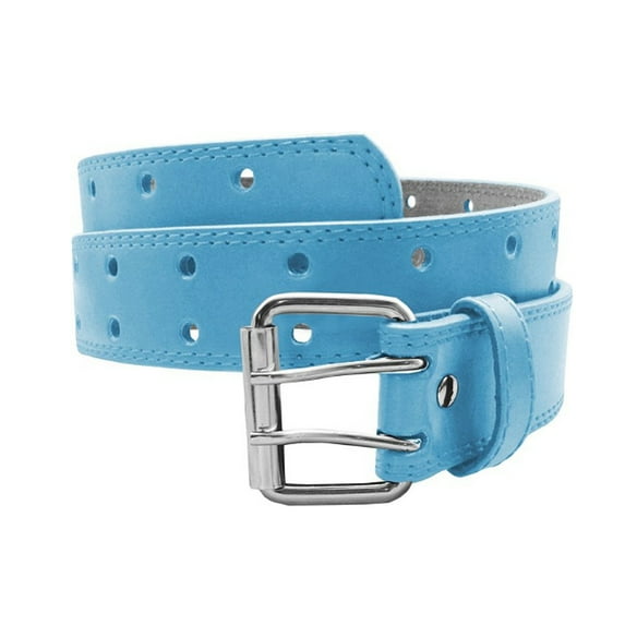 EURO Womens Thick Wide 2 Hole Leather Belt - Fashion Double Row M