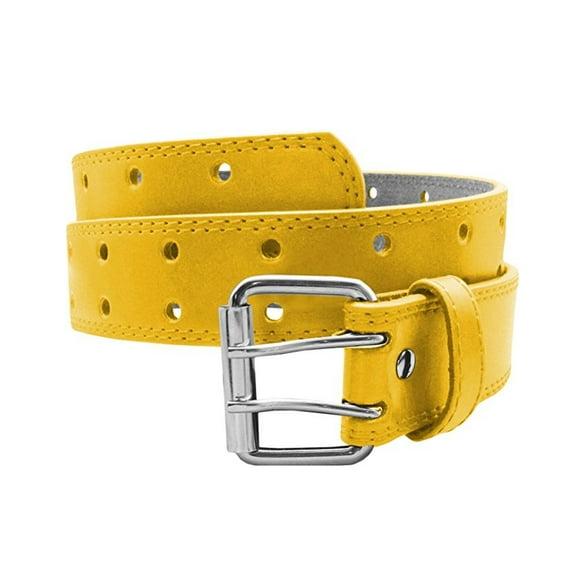 EURO Womens Thick Wide 2 Hole Leather Belt - Fashion Double Row