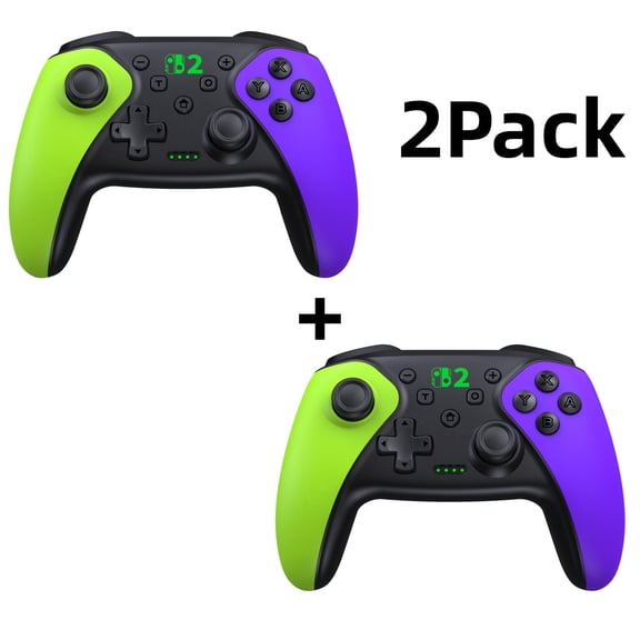 EUROA 2 Pack Switch 2 Pro Controller for Nintendo Switch 2/Switch/Lite/OLED Remote for Android/IOS/Windows PC
