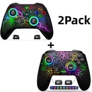 EUROA 2Pack Switch Pro Controller for Nintendo Switch/Lite/OLED, Wireless Switch Remote Gamepad with Programmable/Turbo/Wakeup