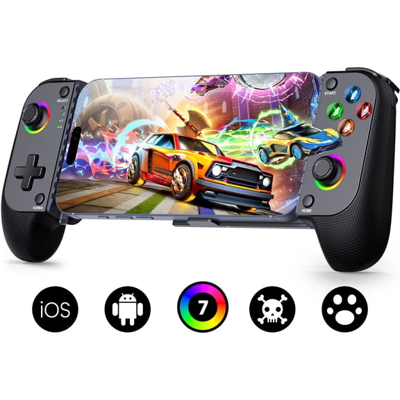 EUROA Mobile Game Controller, Phone Controller for iPhone & Android with Hall Joystick, Support Xbox Cloud, Steam Link