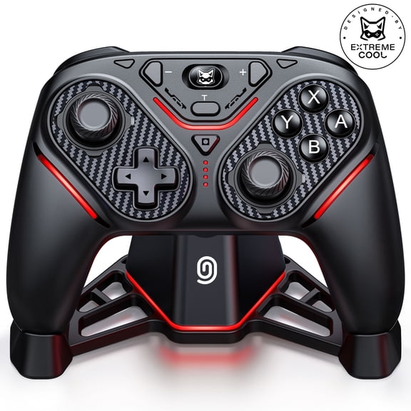 EUROA Switch 2 Controller for Switch 2/Switch/OLED/Lite with Charging Dock, TMR Anti‑Drift Joystick, Hall‑Effect Triggers, Turbo Function