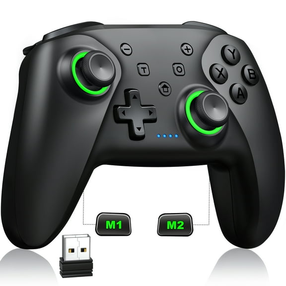 EUROA Wireless Bluetooth Controller with 1000mAh Battery, Hall Effect Joysticks & Triggers, Controller for PC, Switch, iOS and Android