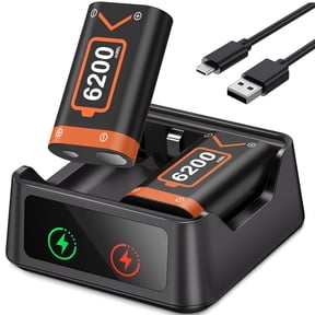 EUROA Xbox Controller Battery Pack with 2x6200mWh for Xbox One/S/X/Elite Controller, Rechargeable Battery Pack for Xbox Series X/S, XBox Accessories