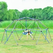 EUROCO 1000LBS 12FT Outdoor Dome Climber for 5-6 Kids,Jungle Gym for Kids Outdoor Play Equipment, Anti-Rust, UV Resistant, Easy Assembly, Age3+,Coffee