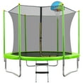 thumbnail image 1 of EUROCO 10FT Trampoline for Kids, Basketball Hoop and Ladder, Outdoor Kids Trampoline with Safety Enclosure,Fast Assembly for Backyard Fun, 1 of 7