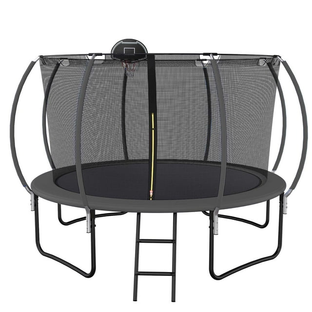 EUROCO 1200LBS 12FT Trampoline for Adults and Kids, Trampoline with
