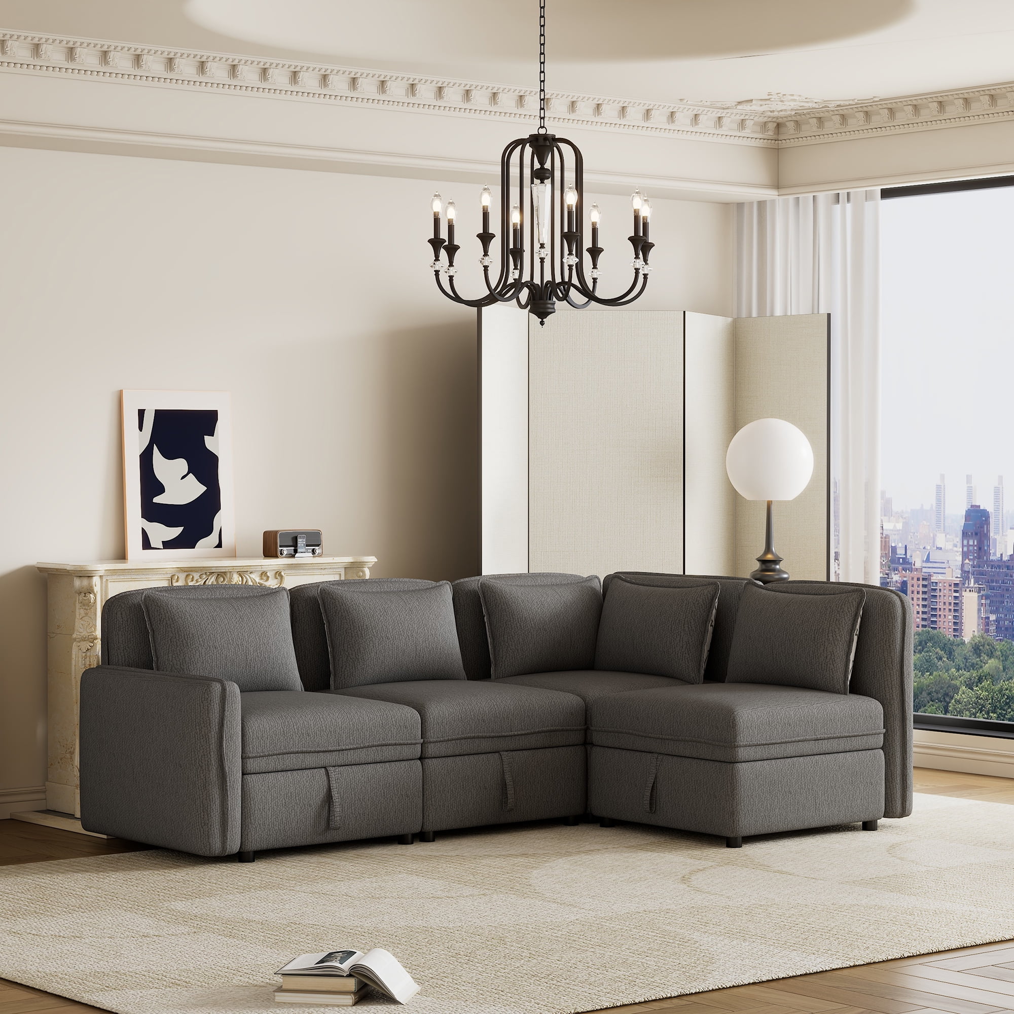 Thumbnail for Modular Minimalist Sofa For Small Living Room