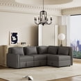 thumbnail image 1 of EUROCO 122.8" Oversized  Chenille  Fabric Sectional Sofa with Storage ,4 Seater Modular Minimalist Sofa Free Combination with 5 Pillows for Living Room, Office, Apartment, Small Space,Gray, 1 of 12