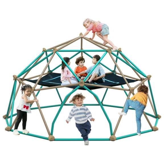 EUROCO 13FT Climbing Dome with Hammock, Kids Jungle Gym Dome Climber, Outdoor Playground Climber Toddler Playset