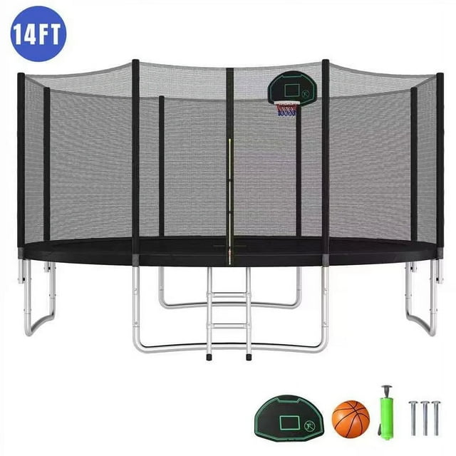 EUROCO 1400LBS 14FT Trampoline for Adults and Kids,Trampoline with