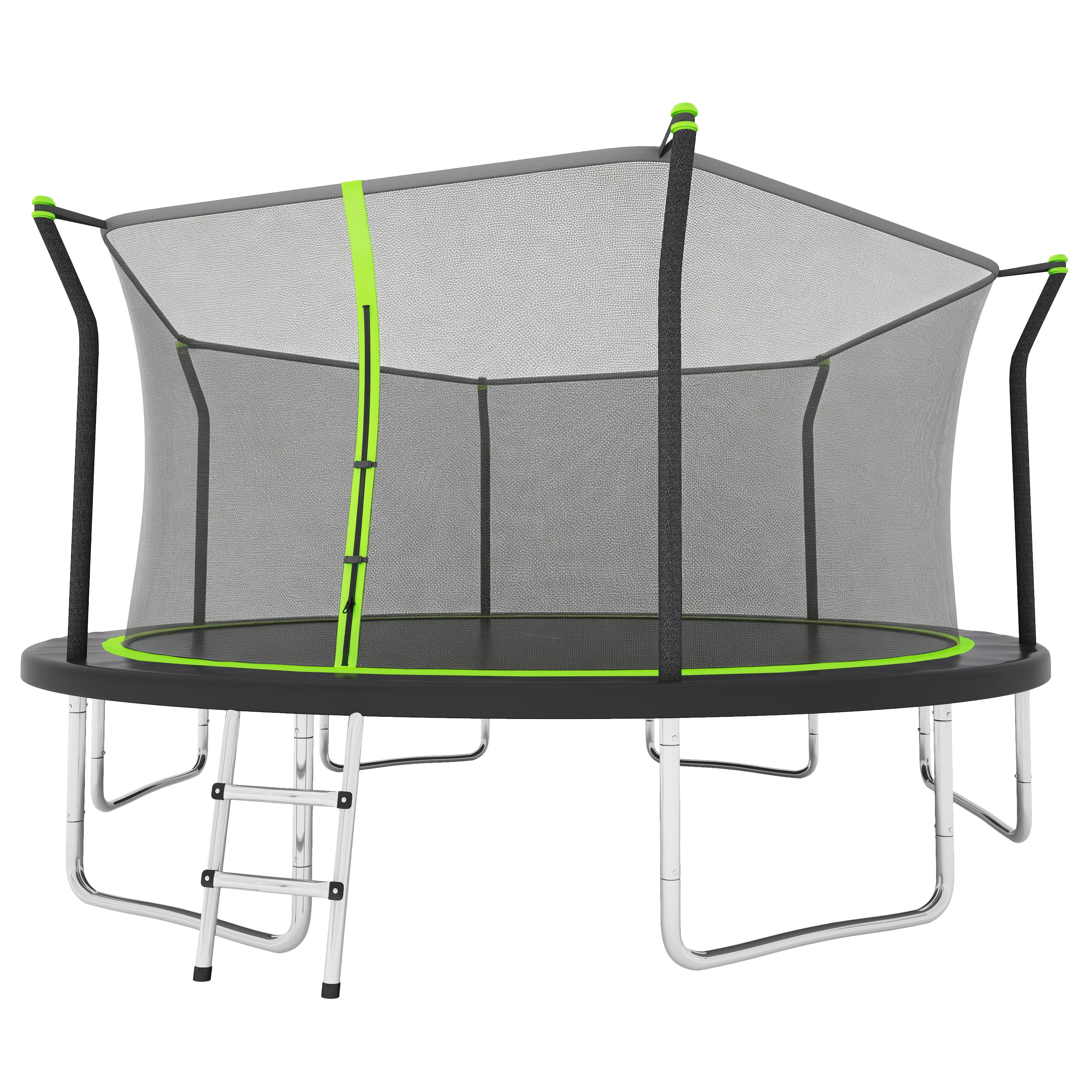 EUROCO 14FT Outdoor Trampoline for Kids and Adults with Safety Enclosure and Ladder,Round Backyard Bouncer Maximum Load Capacity for Birthday Gift