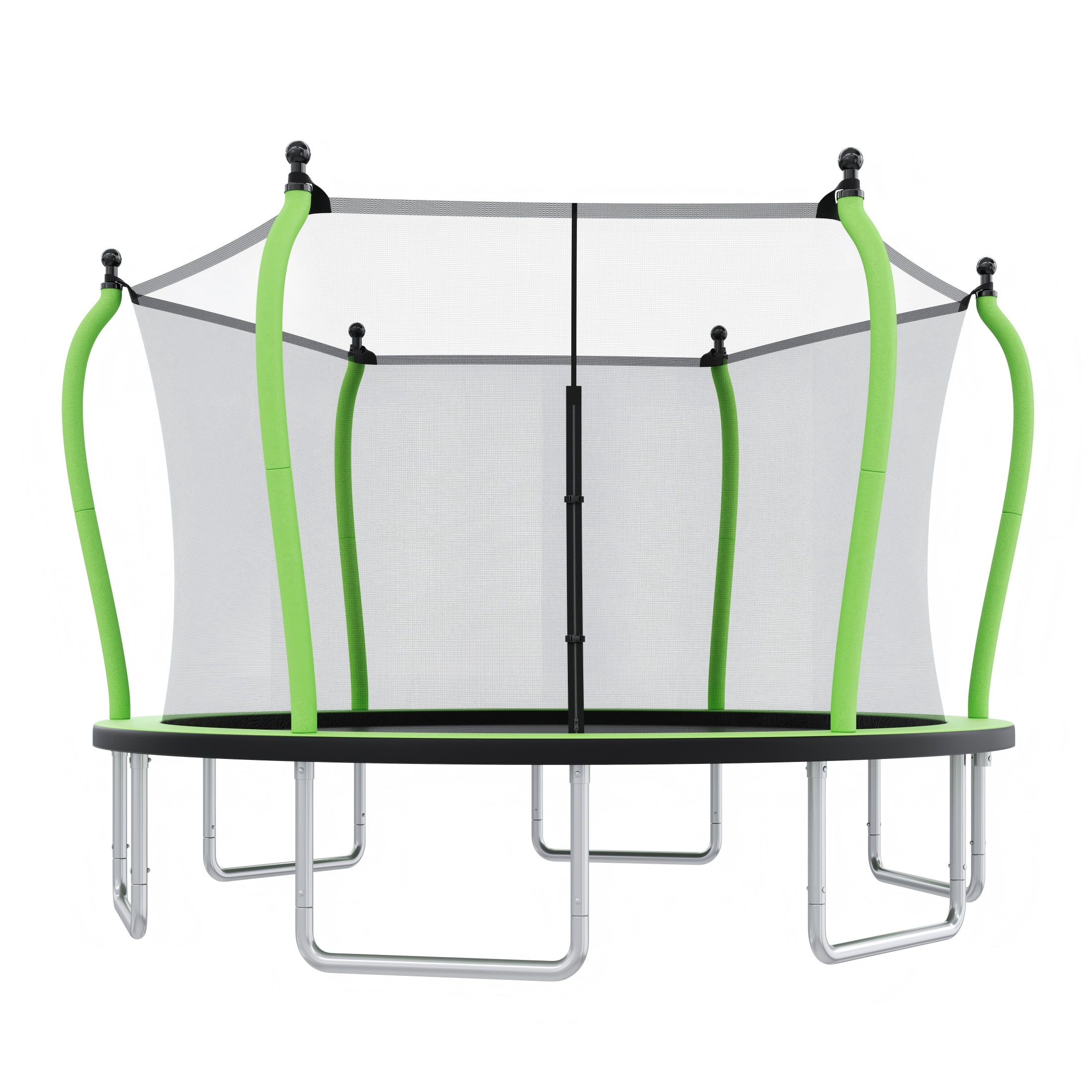 EUROCO 14FT Premium Trampoline with UV Resistant Safety Enclosure and Ladder, Round Backyard Bouncer Maximum Load Capacity for Kids and Adults