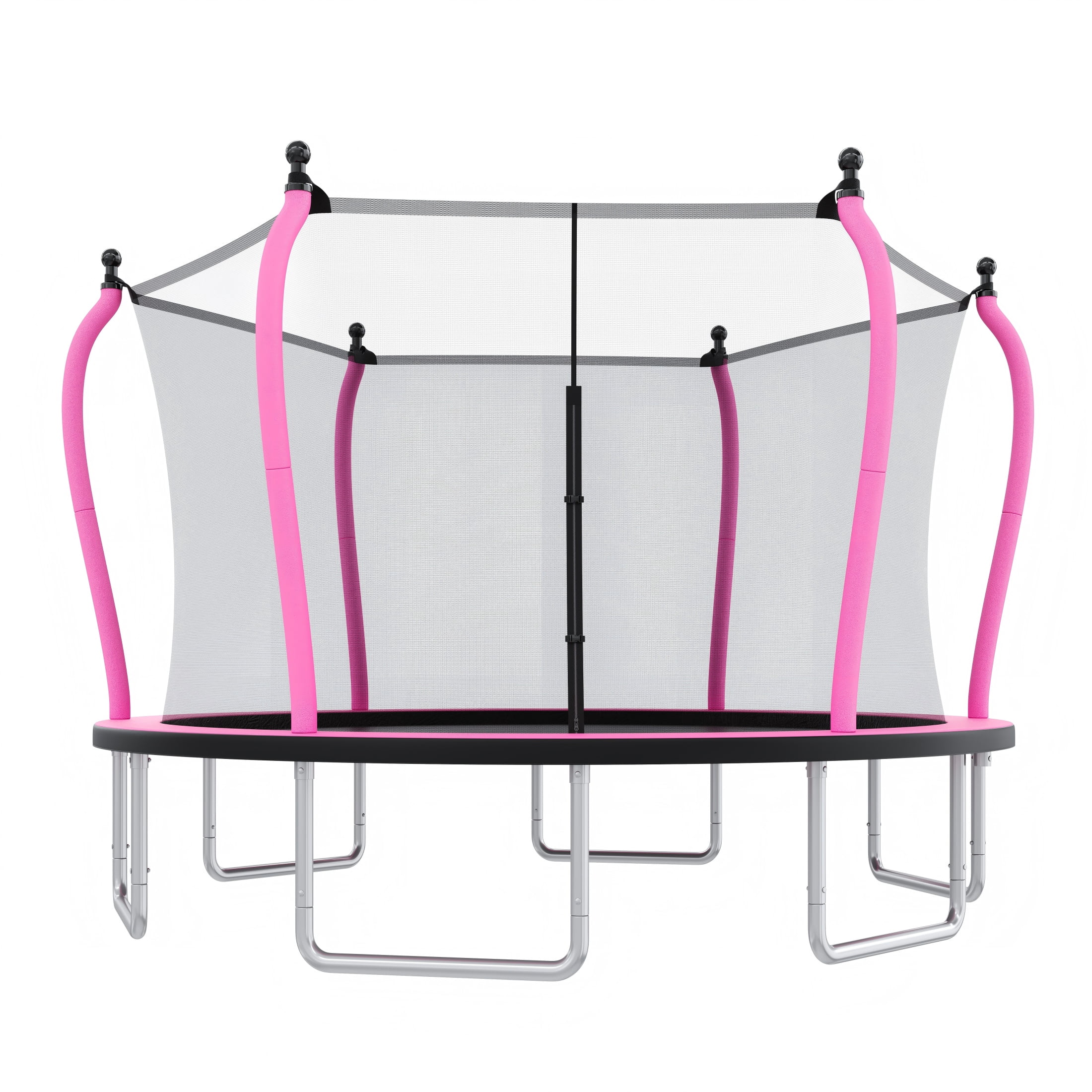 EUROCO 14FT Premium Trampoline with UV-Resistant Safety Enclosure and Ladder, 1200LBS Capacity Round Backyard Bouncer for Kids and Adults